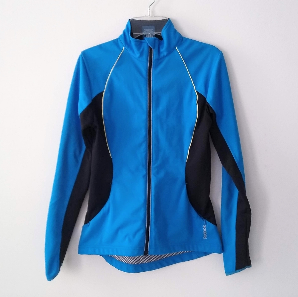 Reebok XS athletic jacket blue and black tone